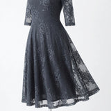 Black Floral Lace, Nylon-Cotton