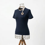 Modal Stretch Jersey Knit Fabric, 190 gsm, 160 cm — Navy