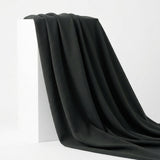 Polyester Stretch Rib Knit Fabric, 250 gsm, 186 cm — Black