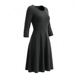 Modal Polyester Stretch Scuba Knit Fabric, 235 gsm, 158 cm — Black