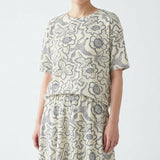 Navy Dots Knit, Polyester