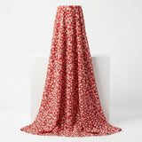 White Floral Chiffon, Polyester, 114 gsm