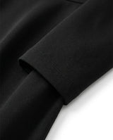 100% Polyester Ponte Knit Fabric, 260 gsm, 160 cm — Black