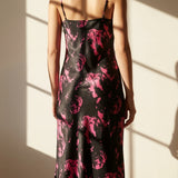 Pink Abstract Satin, Polyester