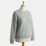 Light Grey Marl Rib Knit, Poly-Cotton, 430 gsm