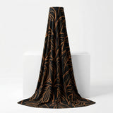 Brown Lines Crepe, Polyester