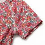 Red Floral Jersey Knit, Polyester
