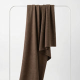 Cotton Stretch Rib Knit Fabric, 440 gsm, 120 cm — Brown