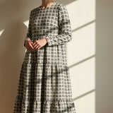 Black Check Bouclé, Polyester