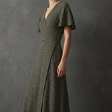 Black Horizontal-Stripe Rib Knit, Poly-Viscose, 280 gsm, 160 cm