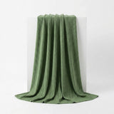 Jacquard Polyester Viscose Blend Rib Knit Fabric, 360 gsm, 160 cm — Green