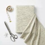 Cream Marl Jersey Knit, Cotton-Modal