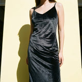 100% Polyester Velvet Fabric, 180 gsm, 150 cm — Grey