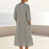 Light Grey Marl Linen-Look, Viscose, 240 gsm