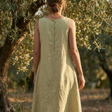 Light Green Marl Linen-Look, Polyester
