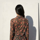 Pink Floral Jersey Knit, Polyester, 60 gsm