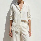 Off-White Linen-Look, Polyester