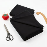 Cotton Stretch Rib Knit Fabric, 210 gsm, 175 cm — Black