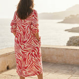 Red Tiger Linen-Look, Polyester