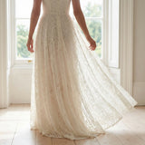 Cream Floral Lace, Viscose-Nylon