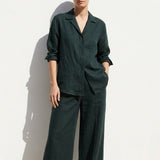 100% Polyester Linen-Look Fabric, 160 gsm, 160 cm — Green