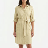 100% Polyester Linen-Look Fabric, 150 gsm, 160 cm — Beige