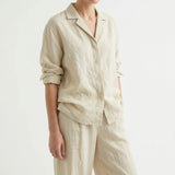 Cotton Linen Woven Fabric, 210 gsm, 150 cm — Beige