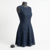 Navy Floral Lace, Cotton-Nylon