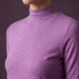 Purple Marl Jersey Knit, Modal-Cotton