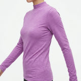 Purple Marl Jersey Knit, Modal-Cotton