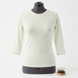 Cotton Modal Stretch Jersey Knit Fabric, 150 gsm, 170 cm — White