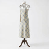 Light Blue Plaid Fleece, Polyester