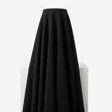 Viscose Nylon Stretch Ponte Knit Fabric, 320 gsm — Black