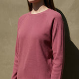 Cotton Stretch Rib Knit Fabric, 351 gsm, 110 cm — Pink