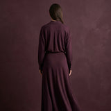 Modal Polyester Stretch Jersey Knit Fabric, 230 gsm, 174 cm — Purple