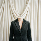 Dark Grey Marl Velvet, Poly-Cotton, 320 gsm