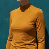Washed Modal Polyester Stretch Jersey Knit Fabric, 220 gsm, 165 cm — Orange