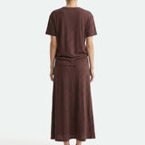 Brown Marl Jersey Knit, Linen-Poly