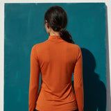 Modal Polyester Stretch Jersey Knit Fabric, 225 gsm, 165 cm — Orange