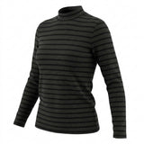 Dark Grey Horizontal-Stripe Rib Knit, Polyester, 240 gsm
