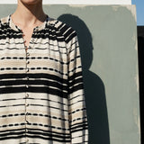 Black Stripes Jersey Knit, Poly-Viscose, 140 gsm