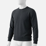 Cotton Polyester Stretch Rib Knit Fabric, 400 gsm, 120 cm — Black