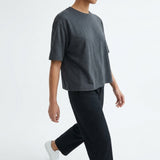 Dark Grey Marl Jersey Knit, Cotton-Modal, 200 gsm