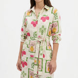Red Flowers Woven, Poly-Viscose