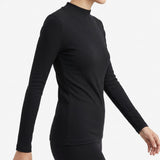 Tencel Lyocell Stretch Rib Knit Fabric, 260 gsm, 150 cm — Black