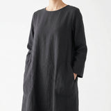 Polyester Stretch Linen-Look Fabric, 395 gsm, 165 cm — Grey