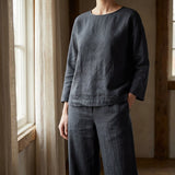 Black Linen-Look, Nylon