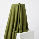 Cotton Stretch Rib Knit Fabric, 420 gsm, 115 cm — Green