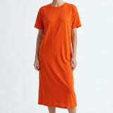 Polyester Stretch ITY Knit Fabric, 307 gsm, 166 cm — Orange