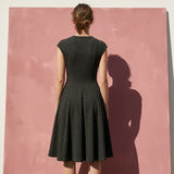 Dark Grey Marl Rib Knit, Poly-Viscose, 306 gsm